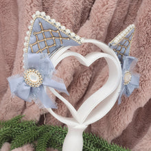 Load image into Gallery viewer, Light Country Blue Rococo Cat Ears