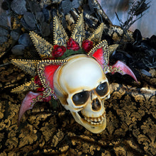 Load image into Gallery viewer, Gothic Red and Gold Halo Crown Cat Ear Set