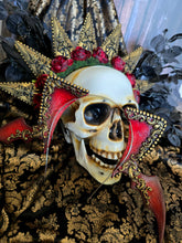 Load image into Gallery viewer, Gothic Red and Gold Halo Crown Cat Ear Set