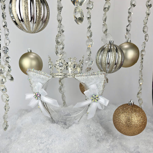 The Heiress collection:  Winter Snow Queen Rhinestone Cat Ear Set