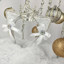 Load image into Gallery viewer, The Heiress collection:  Winter Snow Queen Rhinestone Cat Ear Set