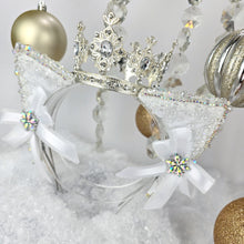 Load image into Gallery viewer, The Heiress collection:  Winter Snow Queen Rhinestone Cat Ear Set