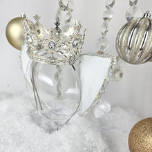 Load image into Gallery viewer, The Heiress collection:  Winter Snow Queen Rhinestone Cat Ear Set