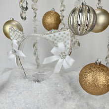 Load image into Gallery viewer, The Heiress collection:  Winter Snow Queen Rhinestone Cat Ear Set