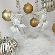 Load image into Gallery viewer, The Heiress collection:  Winter Snow Queen Rhinestone Cat Ear Set