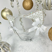 Load image into Gallery viewer, The Heiress collection:  Winter Snow Queen Rhinestone Cat Ear Set