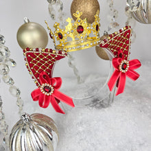 Load image into Gallery viewer, The Heiress collection:  Mrs. Clause Queen Rhinestone Cat Ear Set