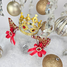 Load image into Gallery viewer, The Heiress collection:  Mrs. Clause Queen Rhinestone Cat Ear Set