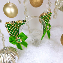 Load image into Gallery viewer, The Heiress collection:  Emerald Green Rhinestone Cat Ear Set
