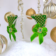 Load image into Gallery viewer, The Heiress collection:  Emerald Green Rhinestone Cat Ear Set