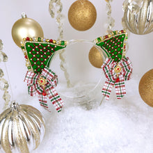 Load image into Gallery viewer, The Heiress collection:  Nostagia Christmas Rhinestone Cat Ear Set