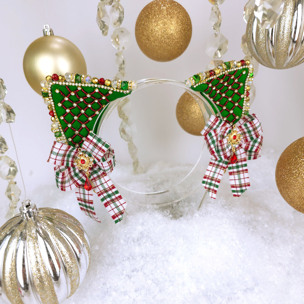The Heiress collection:  Nostagia Christmas Rhinestone Cat Ear Set
