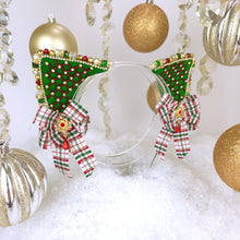 Load image into Gallery viewer, The Heiress collection:  Nostagia Christmas Rhinestone Cat Ear Set