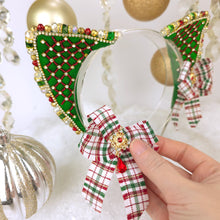 Load image into Gallery viewer, The Heiress collection:  Nostagia Christmas Rhinestone Cat Ear Set
