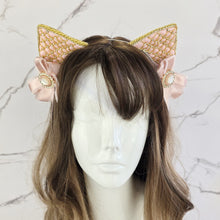 Load image into Gallery viewer, The Heiress collection:  Light Pink Rhinestone Cat Ear Set