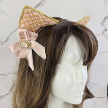 Load image into Gallery viewer, The Heiress collection:  Light Pink Rhinestone Cat Ear Set